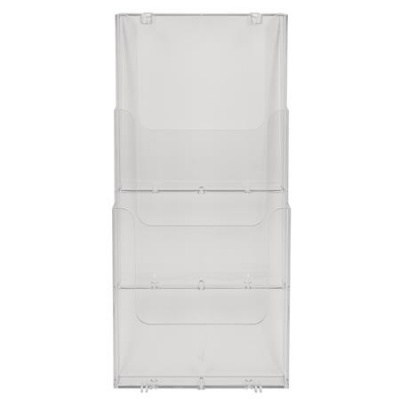 Katalógustartó, fali, A4, álló, 3 rekeszes, EXACOMPTA "Office", áttetsző