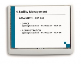 Információs tábla, 210x148,5 mm, DURABLE "CLICK SIGN", fehér