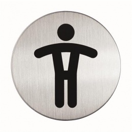 Információs tábla, rozsdamentes acél, DURABLE "Férfi WC"