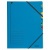 Gumis mappa, karton, A4, regiszteres, 7 részes, LEITZ, kék