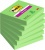 Öntapadó jegyzettömb, 76x76 mm, 6x90 lap, 3M POSTIT "Super Sticky", zöld